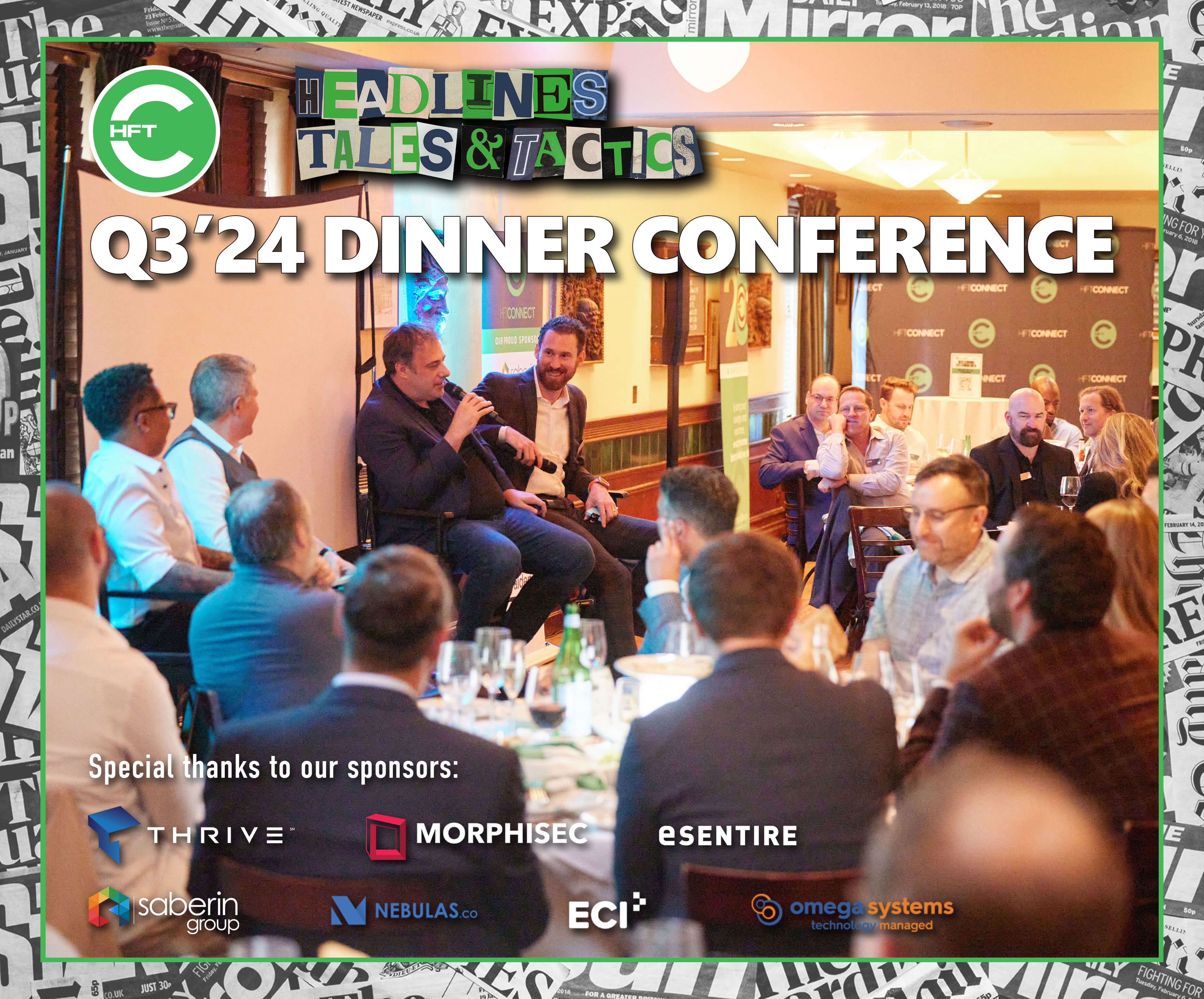 past event, Q3' 24 Dinner Conference Headlines, Tales and Tactics 9/19